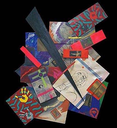 Michael St. Amand | Shard Mixed Media, Steel, Wood on Assembled Canvas