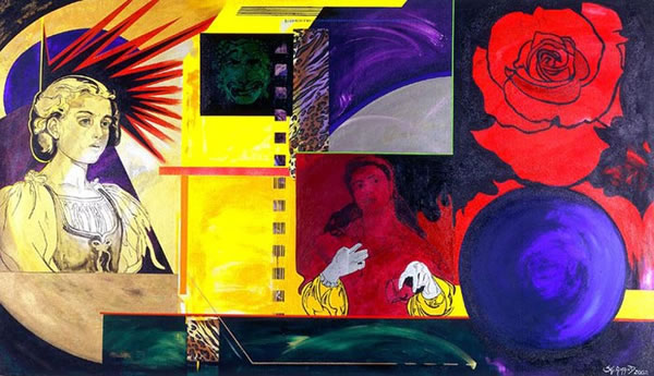 One More Time with Feeling Mixed Media on Canvas